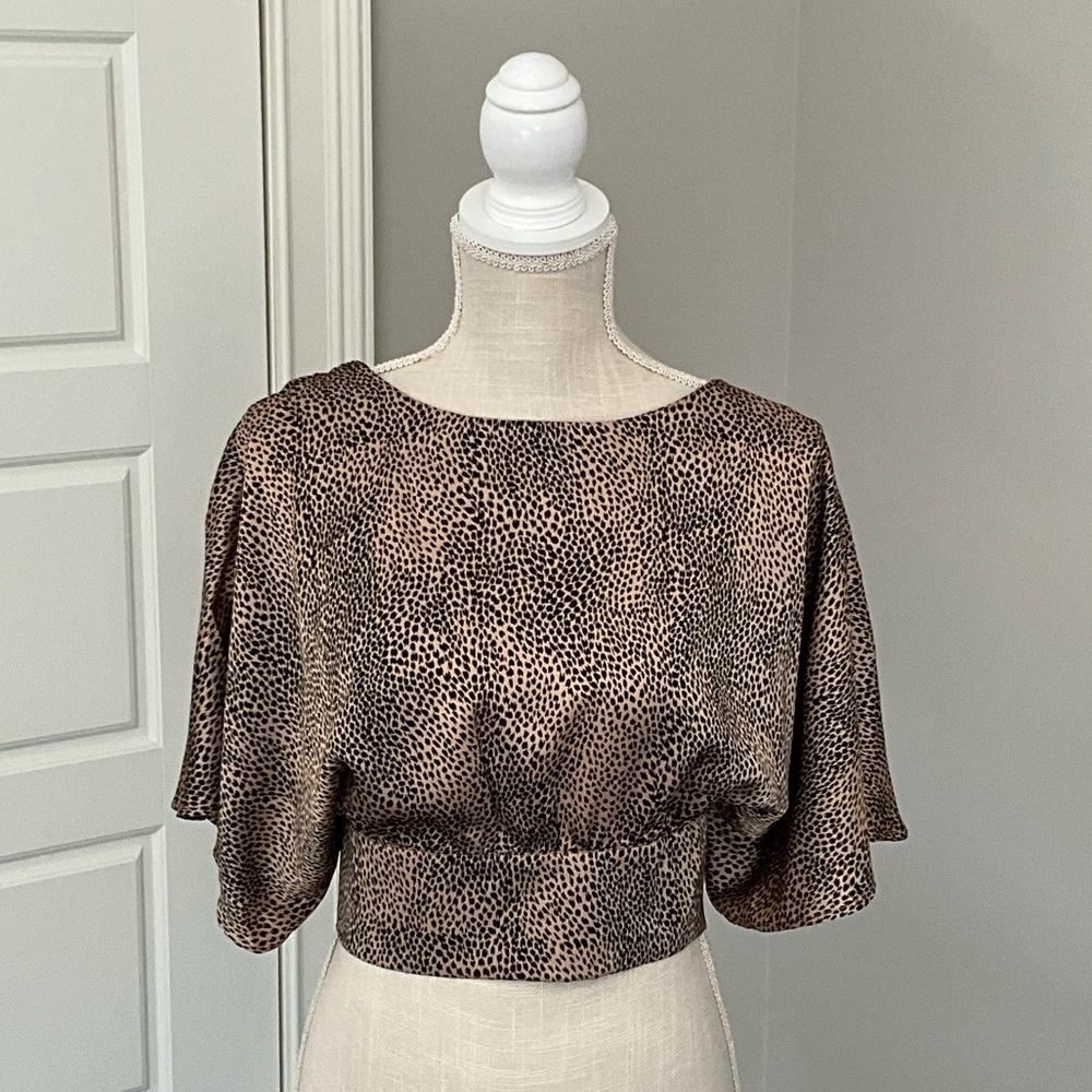 She + Sky Animal Print Blouse